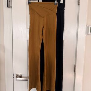 Aerie Women's Black and Brown Wide Leg Pants